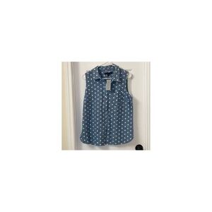 Tommy Hilfiger Classic Denim Sleeveless Polka Dot Shirt